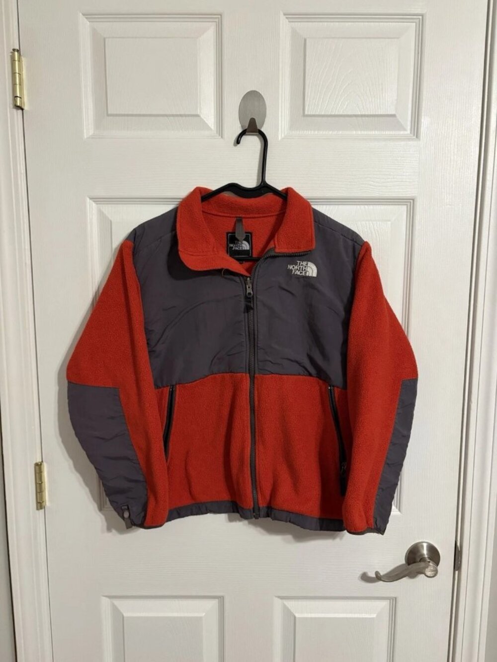 The North Face Jacket Boys L Denali Fleece Orange Gray